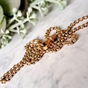 Antique 9ct Gold Faceted Belcher Chain with Dog Clip